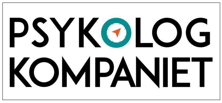 Logotyp för Psykolog Kompaniet med en kompasssymbol och tydlig text.