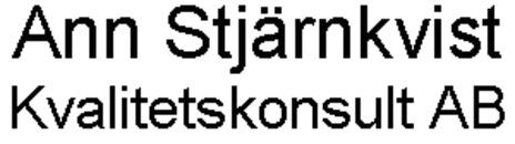Ann Stjärnkvist Kvalitetskonsult AB logo