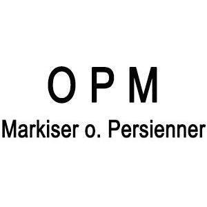 O P M Markiser o. Persienner logo
